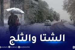 أمطار رعدية وثلوج بسمك 20 سم بداية من زوال اليوم