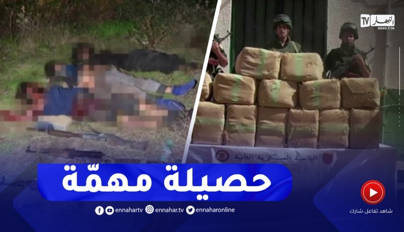 سنة 2022..القضاء على 20 إرهـ.ـابيا وحجز 48,54 طن من الكيف المعالج