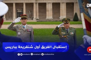 الفريق أول السعيد شنقريحة يتحادث مع رئيس أركان الجيوش الفرنسية