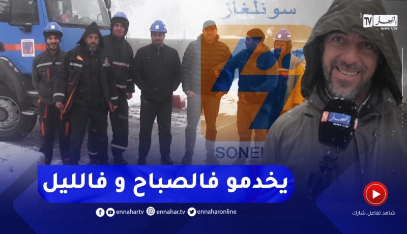 الثلوج تتسبب في قطع التيار الكهربائي ببوزيزي و سونلغاز تخصص فرق صيانة بعنابة