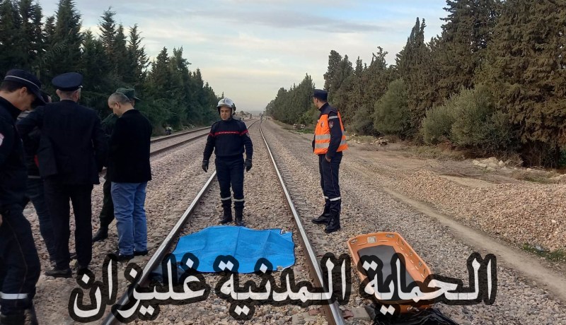وفاة شخص في حادث دهس قطار لشخص بغليزان