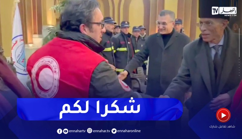 توديع سفير الجزائر في سوريا لطواقم الهلال الاحمر الجزائري