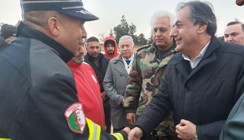 سوريا.. محافظ حلب يزور فريق الحماية المدنية الجزائري