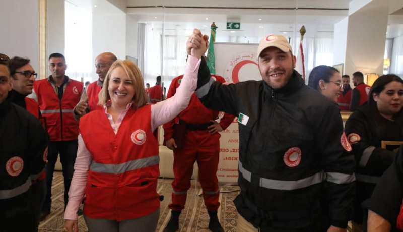 تكريم طاقم الهلال الأحمر الجزائري العائد من سوريا