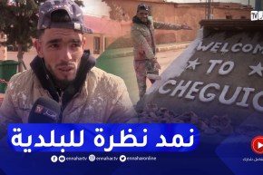 عبد الفتاح.. شاب يتطوع لتزيين بلديته بأفكاره وإمكانياته الخاصة بالبيض