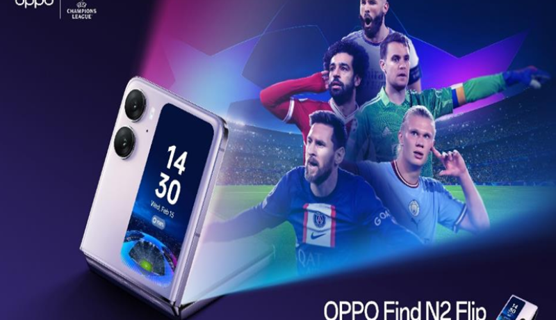 الهاتف الرسمي لدوري أبطال أوروبا.. OPPO تُطلق هاتف FindN2 Flip الجديد