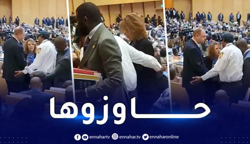 بالفيديو.. الاتحاد الإفريقي يطرد بعثة الكيان من اجتماع أديس أبابا