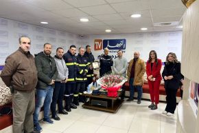 قناة النهار تستقبل وتكرم فريق الحماية المدنية العائد من تركيا