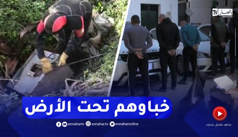 شاهد.. كيف استخرج الدرك الوطني خزانات فولاذية بواد سيبوس في عنابة