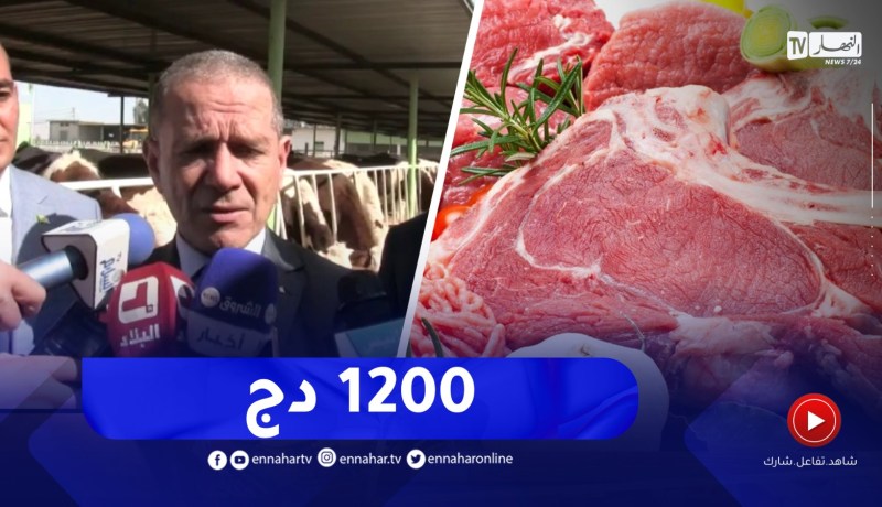 وزير الفلاحة :مازالنا في كلامنا اسعار اللحوم الحمراء لن تتجاوز 1200 دج وسنوسع نقاط بيع اللحوم البيضاء