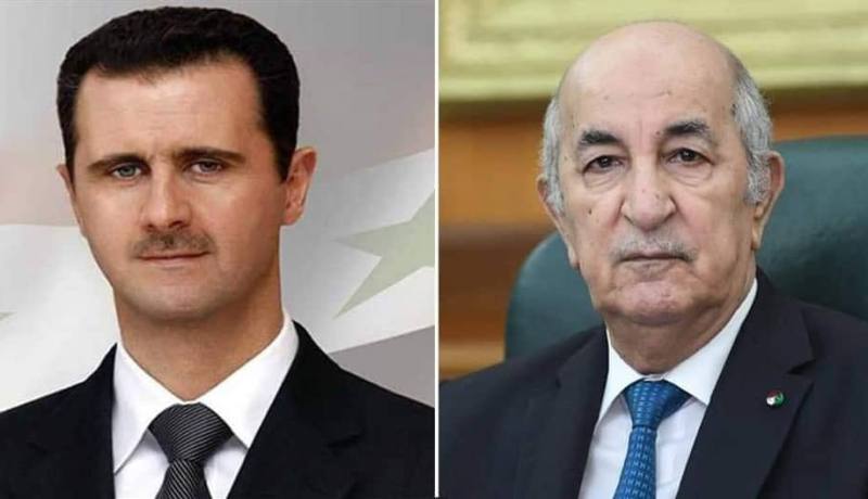 الرئيس تبون يجري مكالمة هاتفية مع بشار الأسد