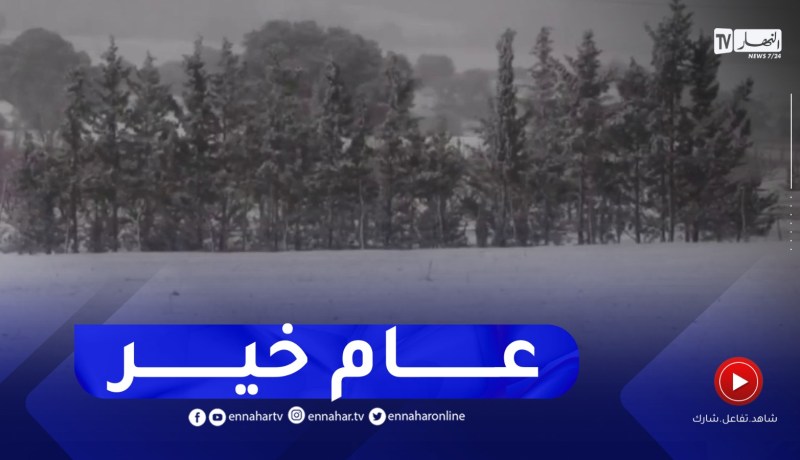 خنشلة : تساقط كثيف للثلوج..ومرتفعات بوحمامة تكتسي الحلة البيضاء