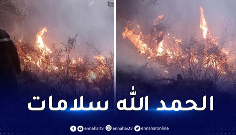إخماد حريق بمنطقة تيغزرت في تيكجدة بالبويرة