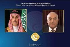 وزير الخارجية يؤكد مع نظيره السعودي على تعزيز العمل العربي المشترك