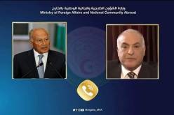 وزير الخارجية يستعرض آفاق تعزيز العمل العربي المشترك مع أبو الغيط