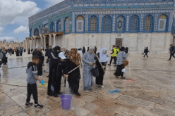 حملة ضخمة لتنظيف المسجد لأقصى إستعداد لرمضان