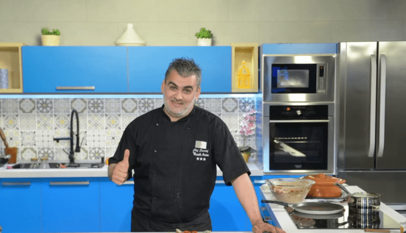 طيب معانا / كيش بالكروفات 🥧دوراد فارسي🦑.. وتحلية بالبندق