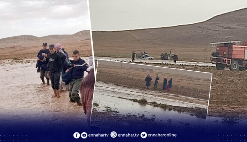 تبسة.. إنقاذ عائلة بعد أن علقت سيارتها في واد