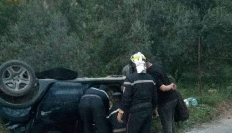 قتيل وجريح في حادث إنقلاب وإنحراف سيارة بالميلية في جيجل