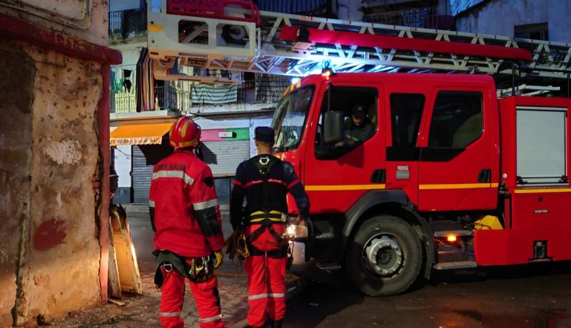 6 جرحى في حريق شقة بحي الازهار في سعيدة
