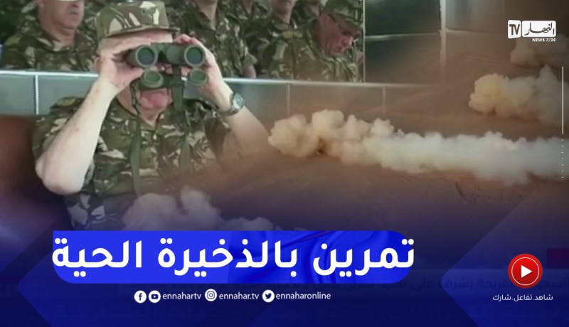 الفريق أول السعيد شنقريحة يشرف على تنفيذ تمرين بياني بالذخيرة الحية عزم 2023 بتندوف