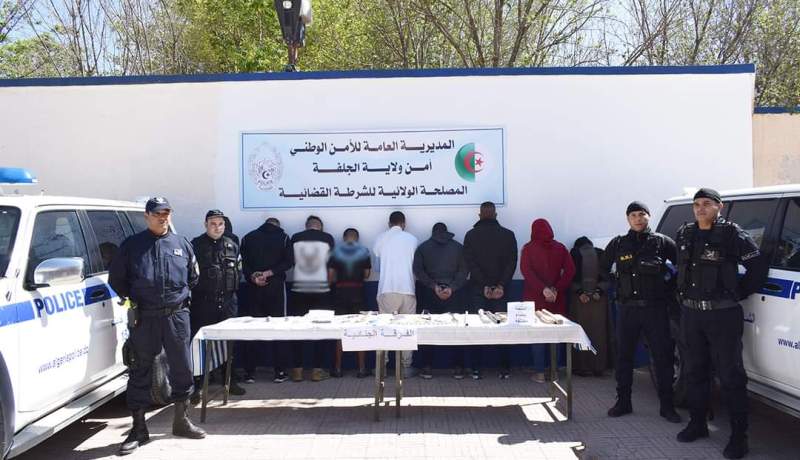 الجلفة.. توقيف 9 أشخاص وحجز أسلحة محظورة