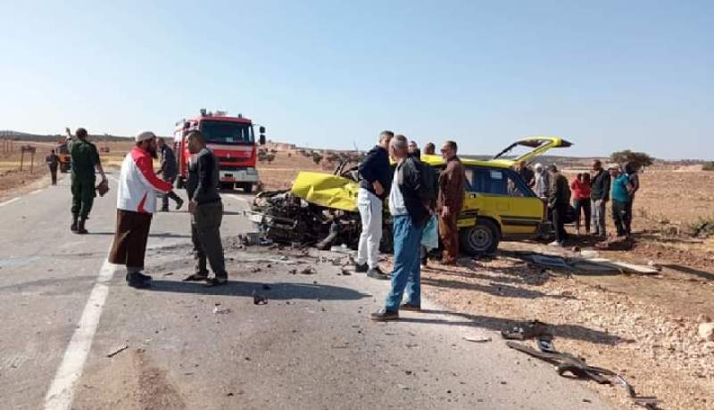 سعيدة: وفاة 4 أشخاص وإصابة 6 آخرين في حادث مرور