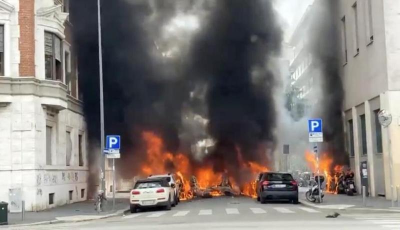 بالفيديو.. انفجار يهز عاصمة إيطاليا