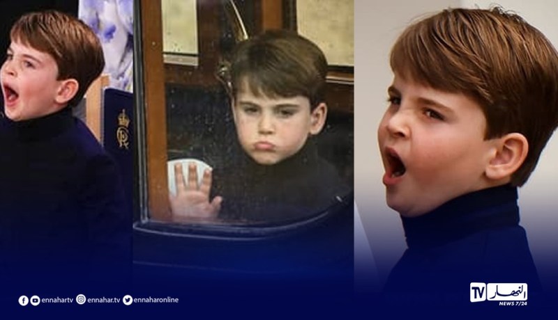 صور طريفة.. أصغر أمراء بريطانيا يصنع الحدث خلال تتويج جده