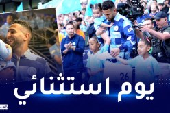 بالفيديو.. محرز يدخل ملعب الاتحاد رفقة بناته الثلاثة