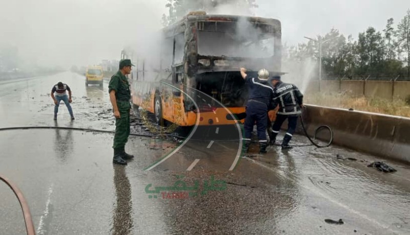 البليدة.. احتراق حافلة نقل الطلبة