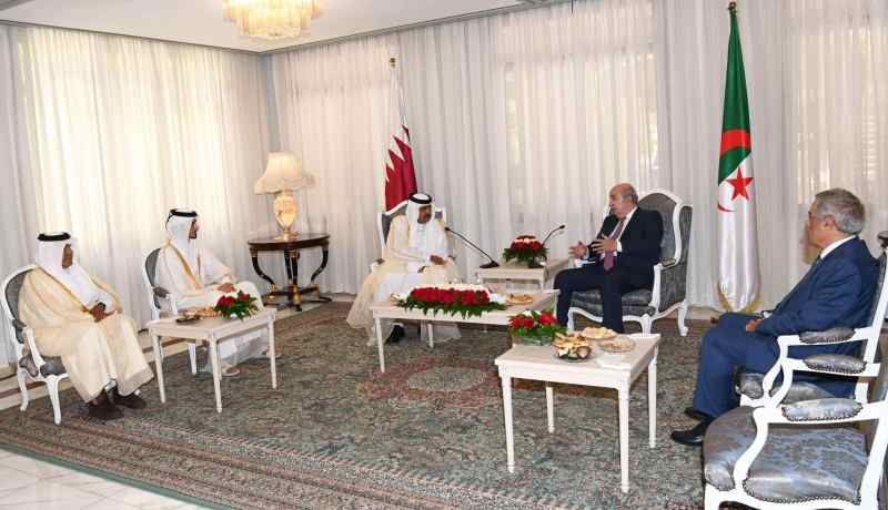 الرئيس تبون يستقبل الأمير الوالد لأمير دولة قطر