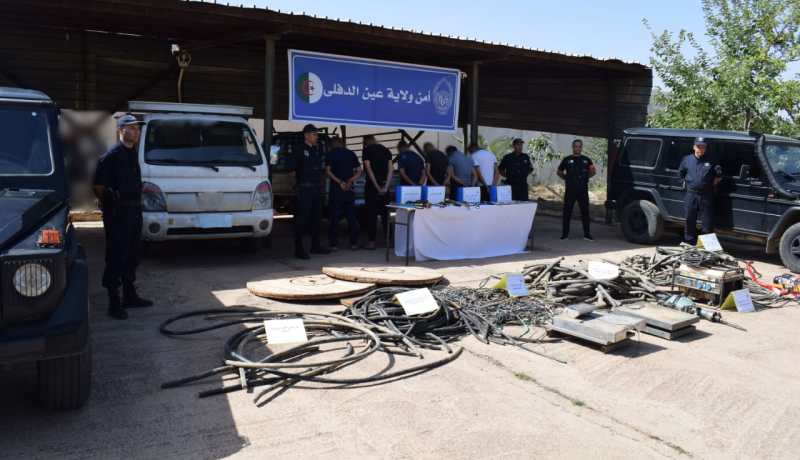عين الدفلى: الإطاحة بشبكة إجرامية سرقت الكوابل الكهربائية