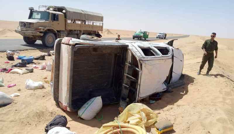وفاة 3 أشخاص اثر انقلاب سيارة بإتجاه ولاية أدرار