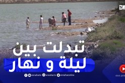 باتنة : السبخة بريكة..عندما تشكل فيضانات الأمطار بحيرة وسط الرمال
