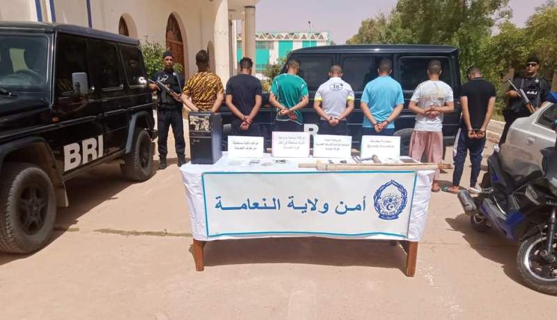 النعامة: توقيف 7 أشخاص زرعوا الرعب في أوساط السكان باستعمال أسلحة بيضاء