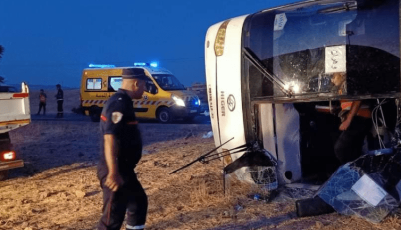 14 ضحية في إنحراف حافلة بوهران