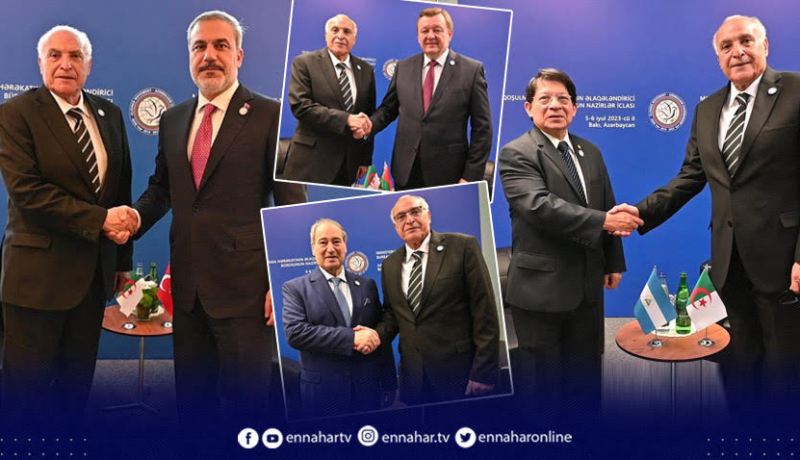 عطاف يجري لقاءات ثنائية مع نظرائه من عدة دول مشاركين في اجتماع حركة عدم الانحياز