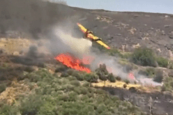 بالفيديو.. تحطم طائرة أثناء إخماد النيران في اليونان