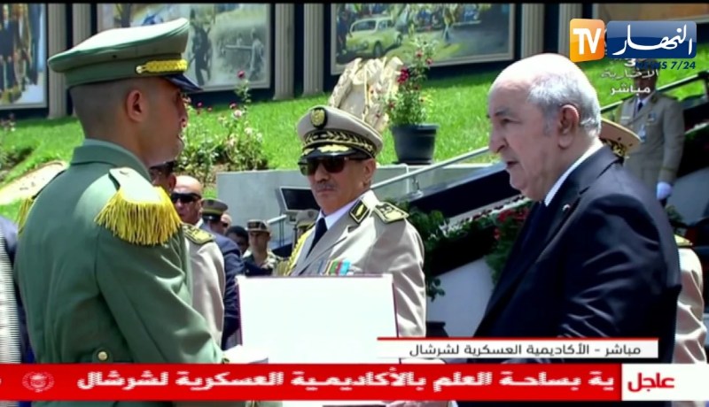 رئيس الجمهورية والفريق أول شنقريحة يشرفان على تقليد الرتب وتسليم الشهادات
