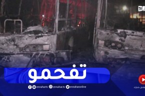 عنابة : إحتراق 4 حافلات لنقل المسافرين كانت مركونة داخل أحد المزارع ببوعقدية