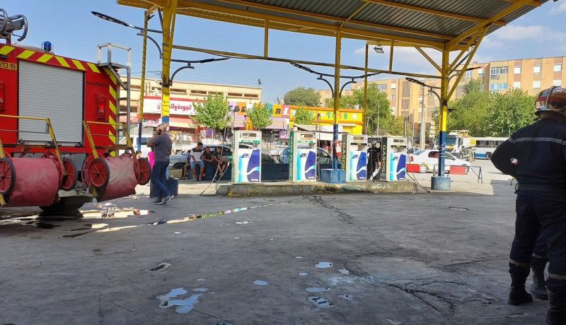 إصابة 5 أشخاص بحروق اثر انفجار بمحطة وقود بسطيف
