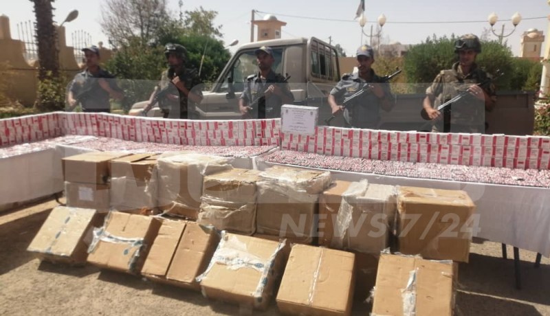 إحباط تمرير قرابة نصف مليون قرص مهلوس وكلاشينكوف بالوادي