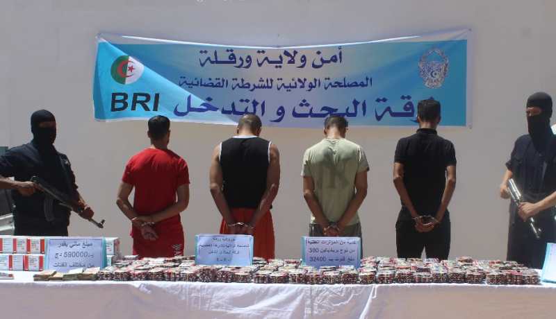 BRI ورقلة تحجز 32400 قرصا من المؤثرات العقلية