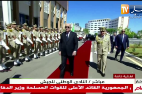 رئيس الجمهورية يصل إلى النادي الوطني للجيش للإشراف على الإحتفال باليوم الوطني للجيش
