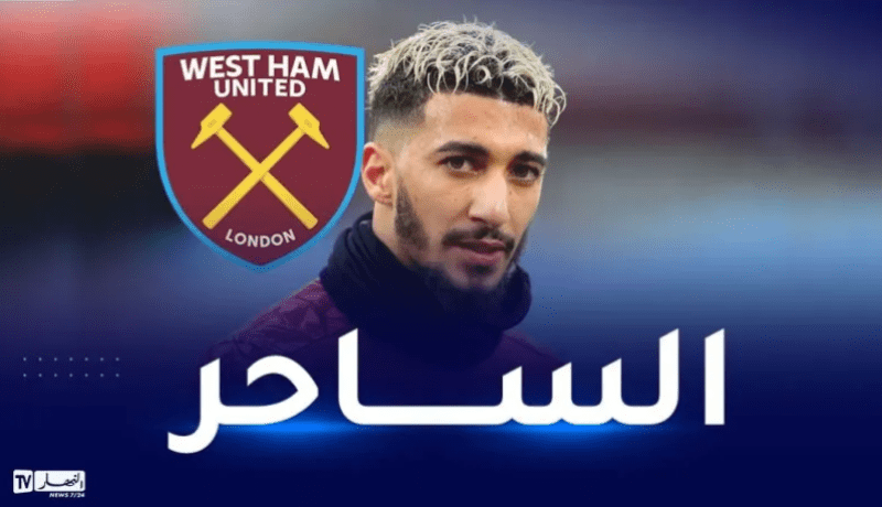 ويست هام يهنئ نجمه الجزائري بن رحمة
