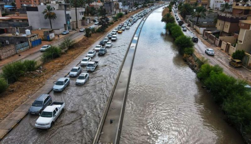 إعصار “دانيال” يضرب مناطق واسعة شرق ليبيا