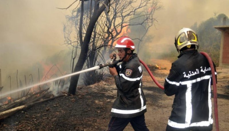 إخماد حريق بمنطقة زغاغدة بإيراقن في جيجل