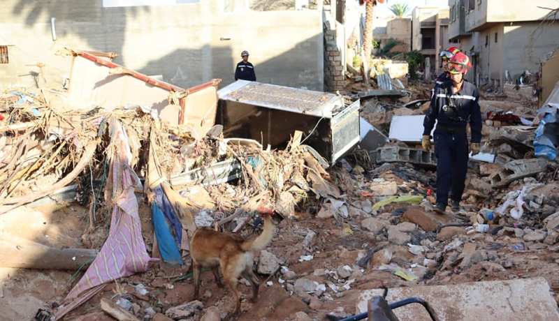 إعصار ليبيا.. الحماية المدنية تواصل عملية البحث عن الضحايا
