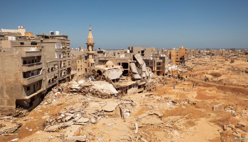 مظاهرات في درنة بليبيا للمطالبة بإعادة إعمار المدينة المنكوبة